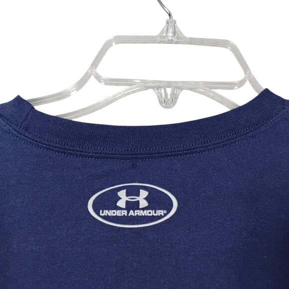 Under Armour Angels Team T-shirt Size Small Blue with Red Logo Short Sleeve - Picture 6 of 8